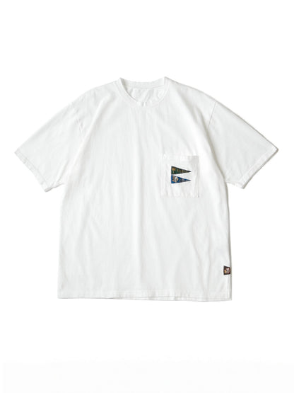 26SS Japanese Artisan India Cotton Pennant Embroidered Short Sleeve T-Shirt | Japanese vintage | yamalin clothes | Yamalinclothes