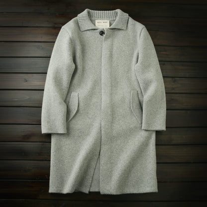 Blockbuster cow goods! 100 wool trench coats! Italy order men's autumn/winter midi knitted sweater jacket