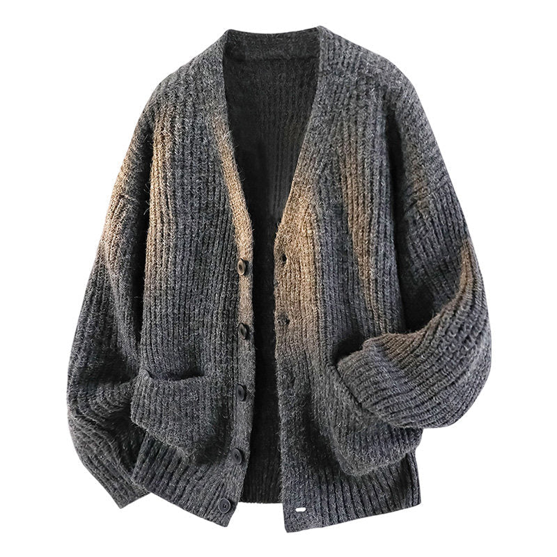 Japanese Woolen Knit Cardigan – Lazy Style Men's Sweater – Japanese vintage | yamalin clothes | Yamalinclothes