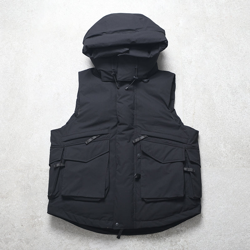 Japanese baby pie39TECH PADDING FISHING VEST hooded waterproof cotton vest