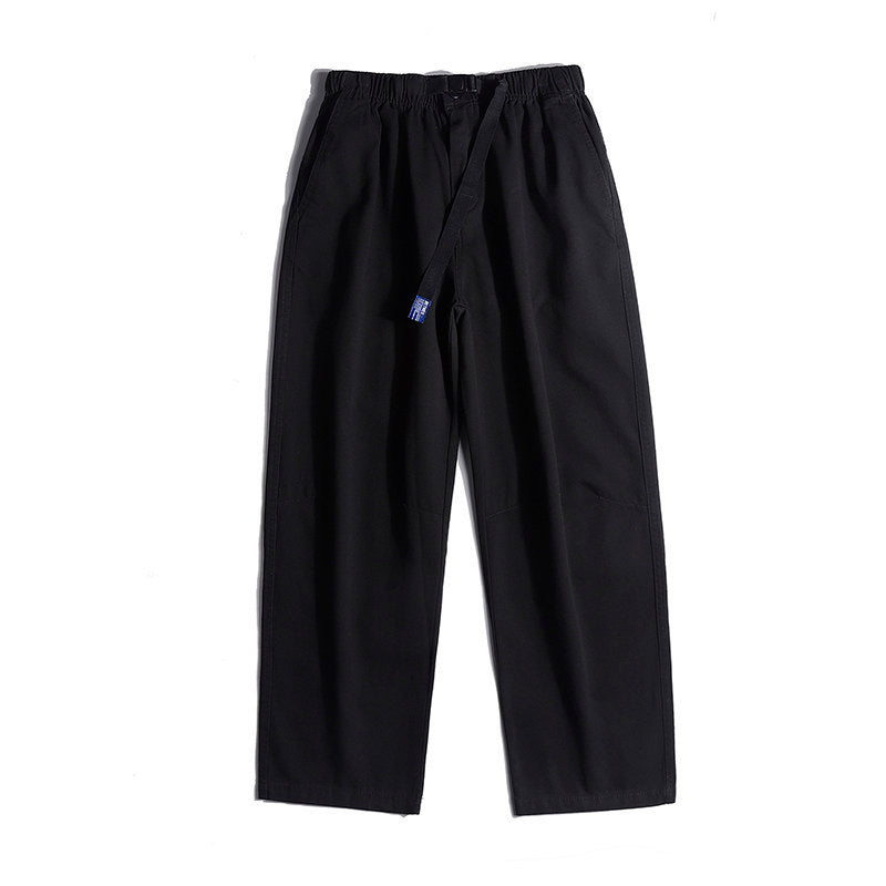 Paratrooper Cargo Pants – Loose Straight Drawstring Casual Trousers Men
