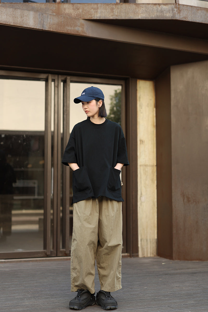 Japanese-style large wide short sleeve tee bat sleeve