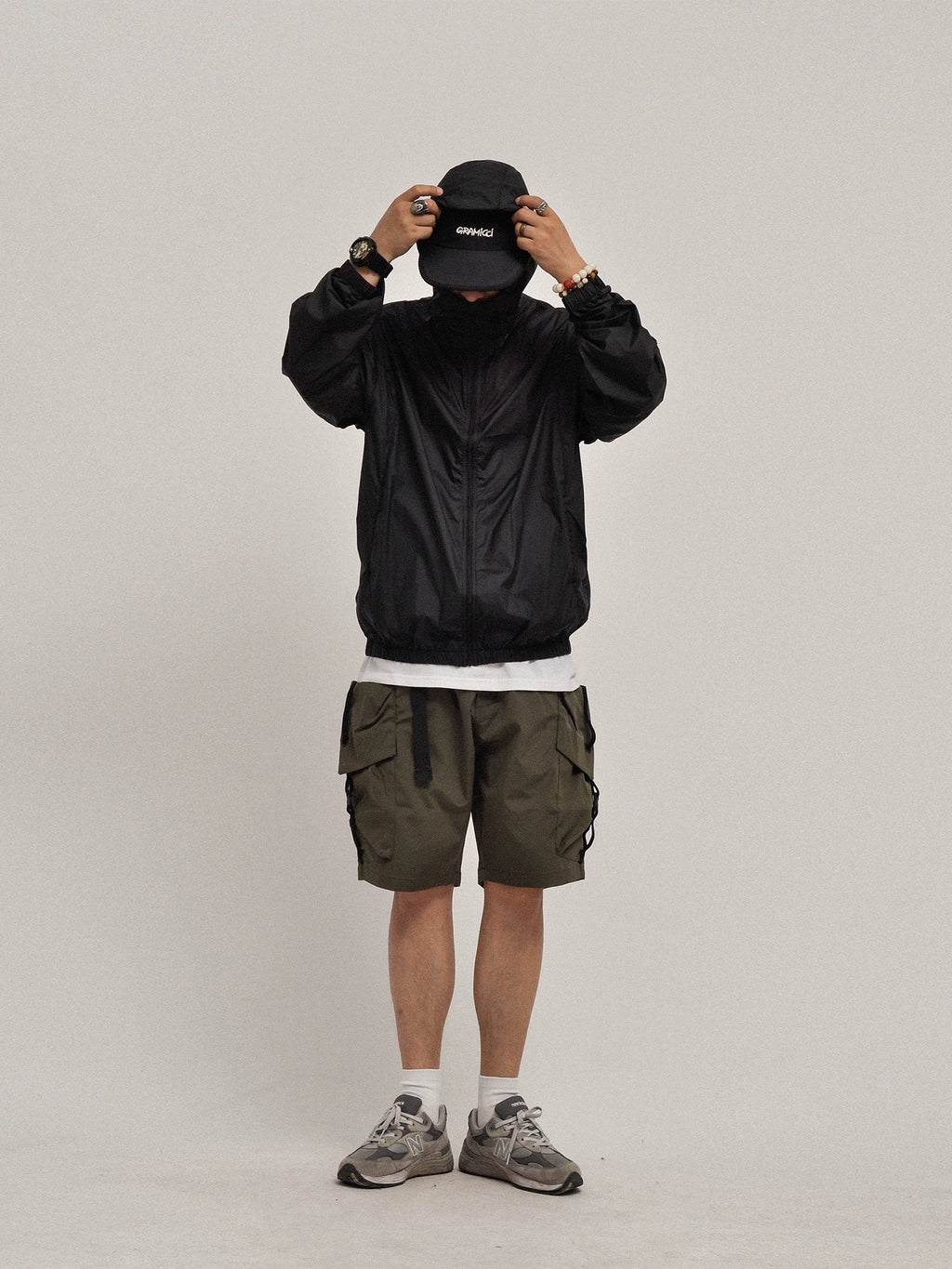 Summer function outdoor light breathable pure color loose hooded sunscreen clothes