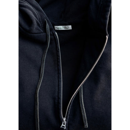 SS26 USAGE VTG Zip Hoodie - Yamalin Heavy Antique Woven Sweatshirt Washable Double Hoodie