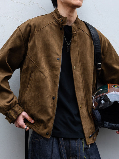 Suede Harrington Jacket – American Vintage Oversized Unisex – Japanese vintage | fall outfits 2026 | fall winter outfits | classy winter outfits | lazy comfy outfits | japanese streetwear | vintage workwear | yamalin clothes | Yamalinclothes