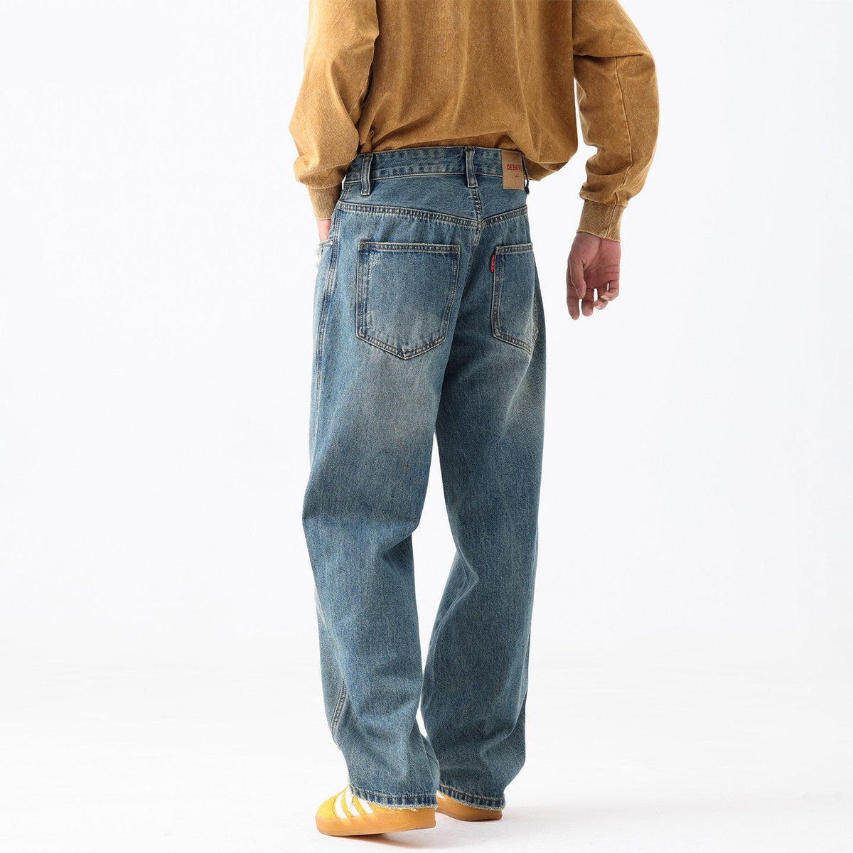 Washed Blue Jeans – Relaxed Straight Leg | Yamalinclothes