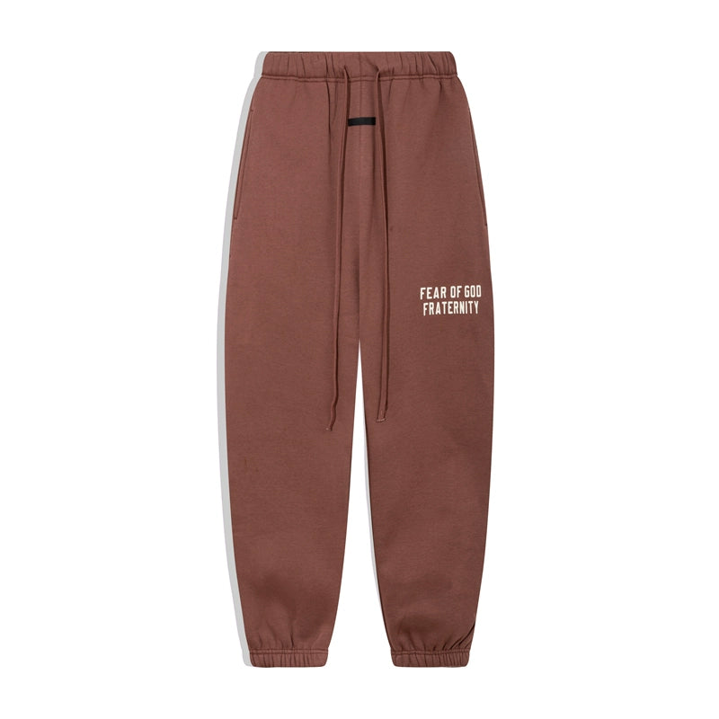 trendy brand American high street loose legging fleece casual sweatpants men's and women's long pants autumn and winter