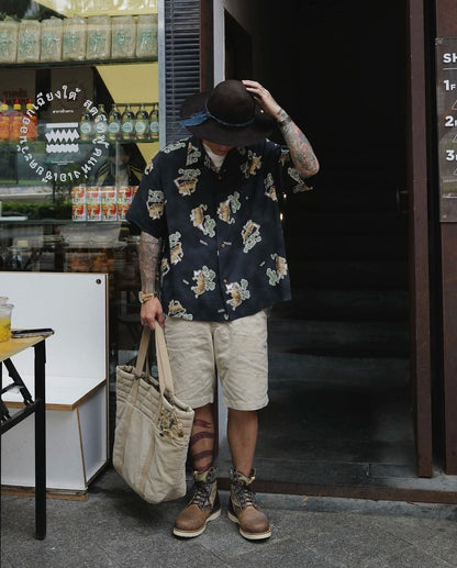 COPA Nakamura Beach Hawaiian Japanese tide casual tiger short sleeve shirt