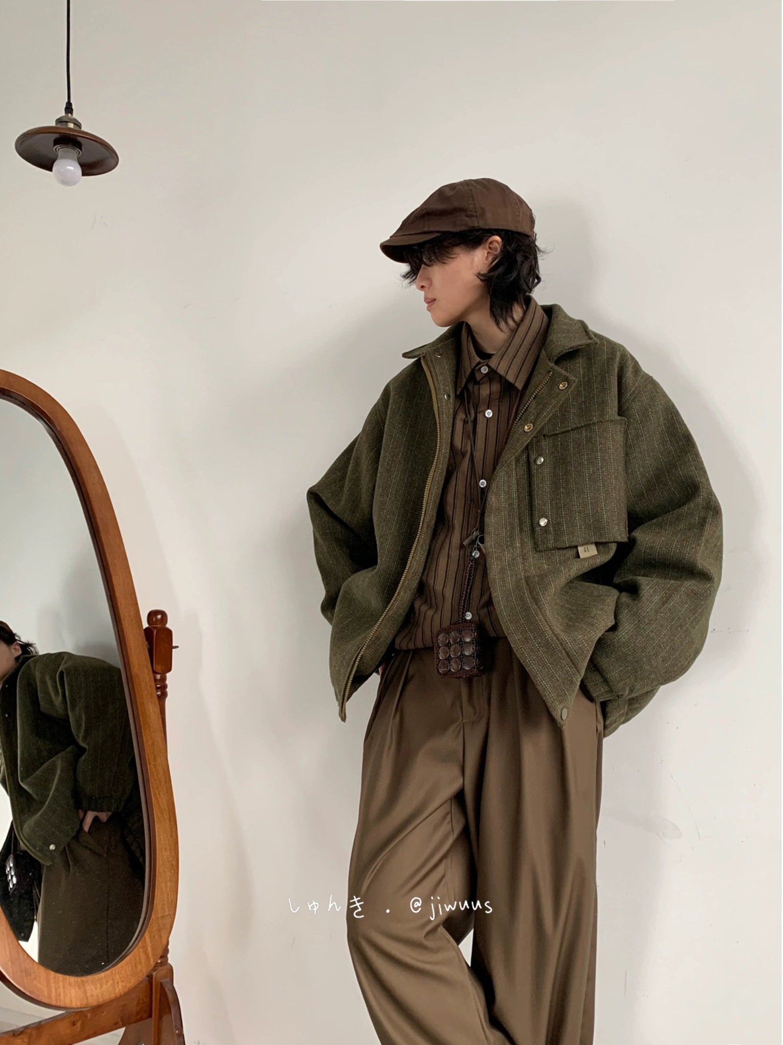 Japanese Retro Weave Cargo Jacket – Textured Spring-Style (Unisex)