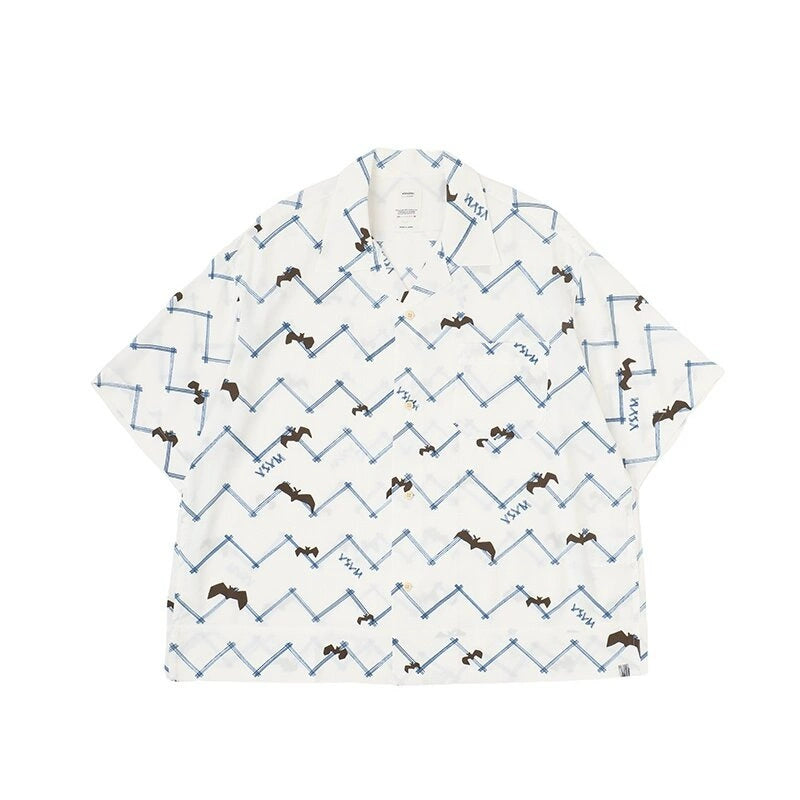 23SS COPA Nakamura Japanese couple casual Hawaiian bat short sleeve cardigan shirt
