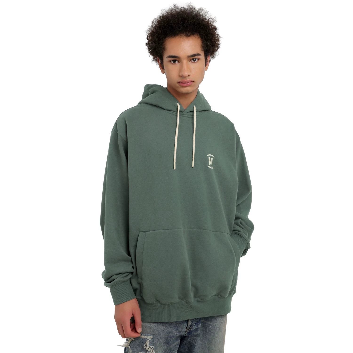 Heavy terry hooded hoodie man