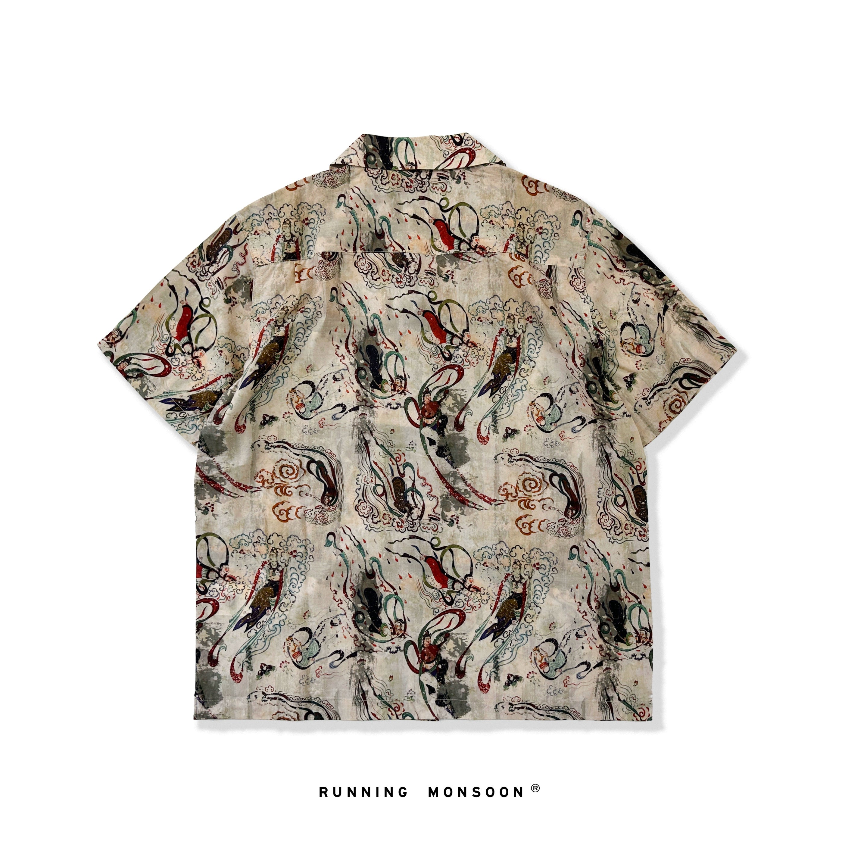 China style Dunhuang Feitian Tiansi Cuban collar shirt