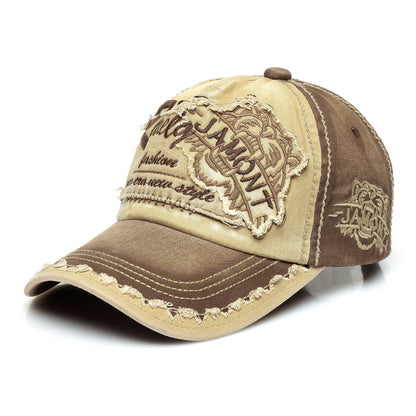 Embroidered Baseball Cap – Distressed Color Block | Yamalinclothes