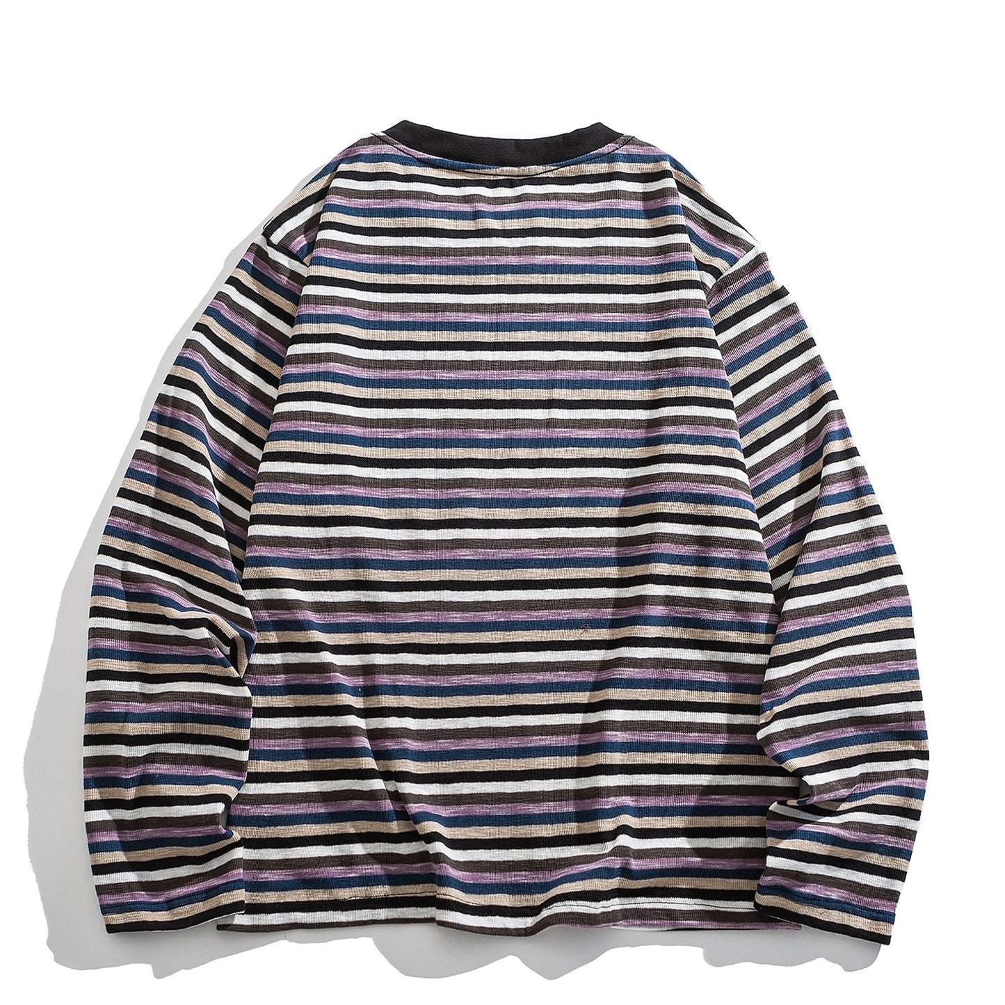 American Vintage Stripe Long-Sleeve T-Shirt – Relaxed Unisex Cotton Blend Tee