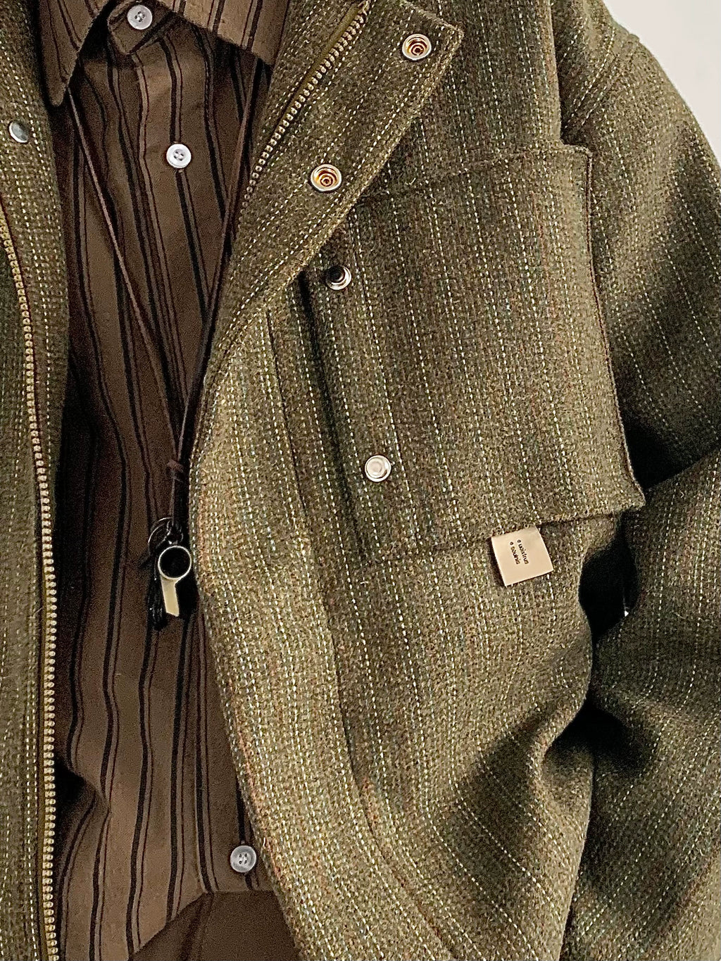 Japanese Retro Weave Cargo Jacket – Textured Spring-Style (Unisex)