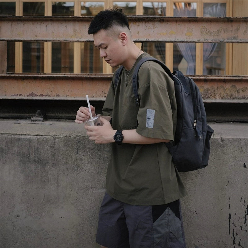 Short sleeve t-shirt summer pocket t-shirt