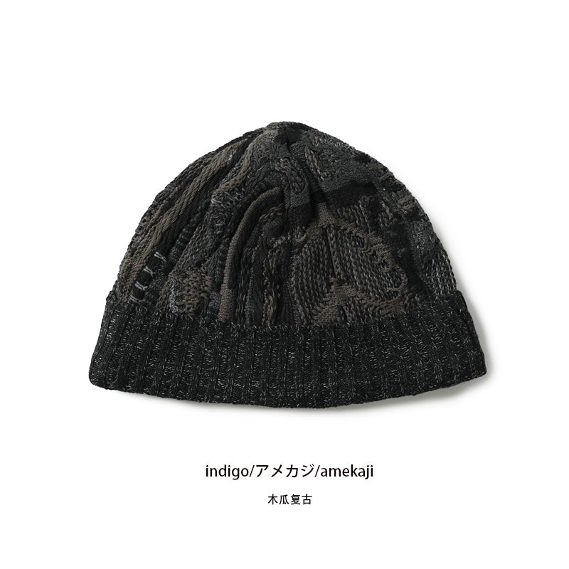vintage hat knitted woolen cold hat jacquard anti-war hat