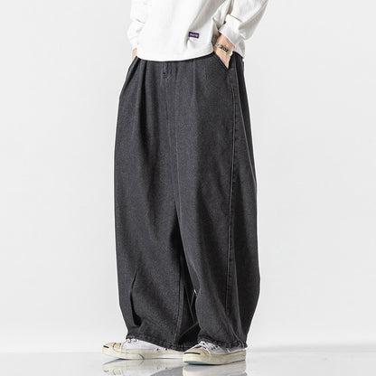 Vintage Wide Leg Jeans – Loose Fit Japanese Workwear Denim Pants for Men – Japanese vintage | yamalin clothes | Yamalinclothes