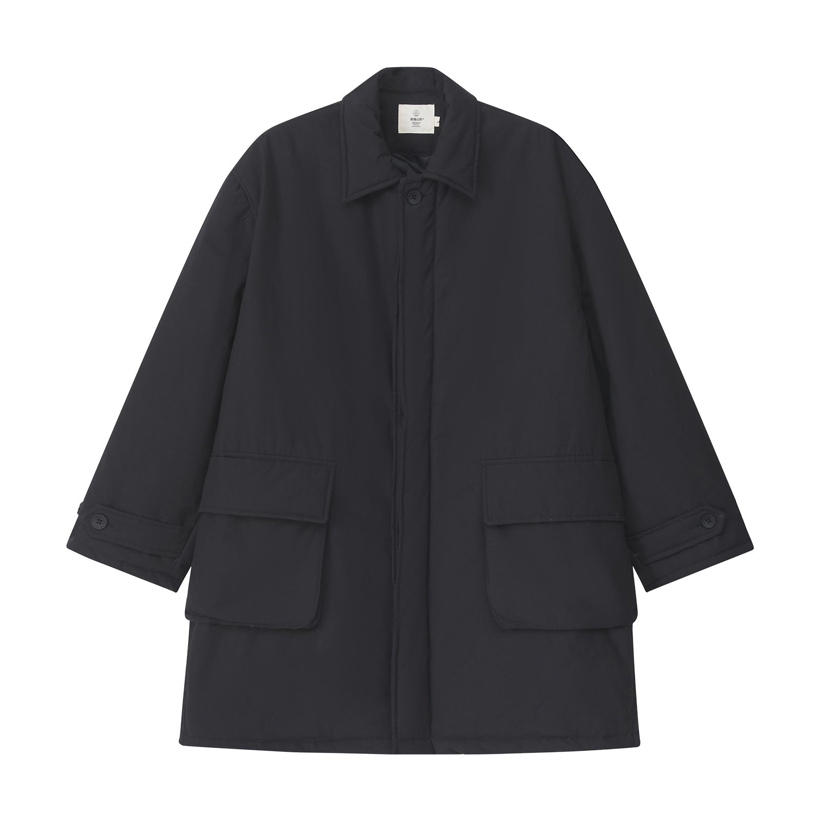 Japanese retro mid-length cotton clothes, men's workwear cotton clothes, loose casual thickened warm jacket