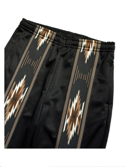 Kapital 25AW Japanese Warm Flared Pants - Celebrity Style Embroidered Elastic Waist Trousers