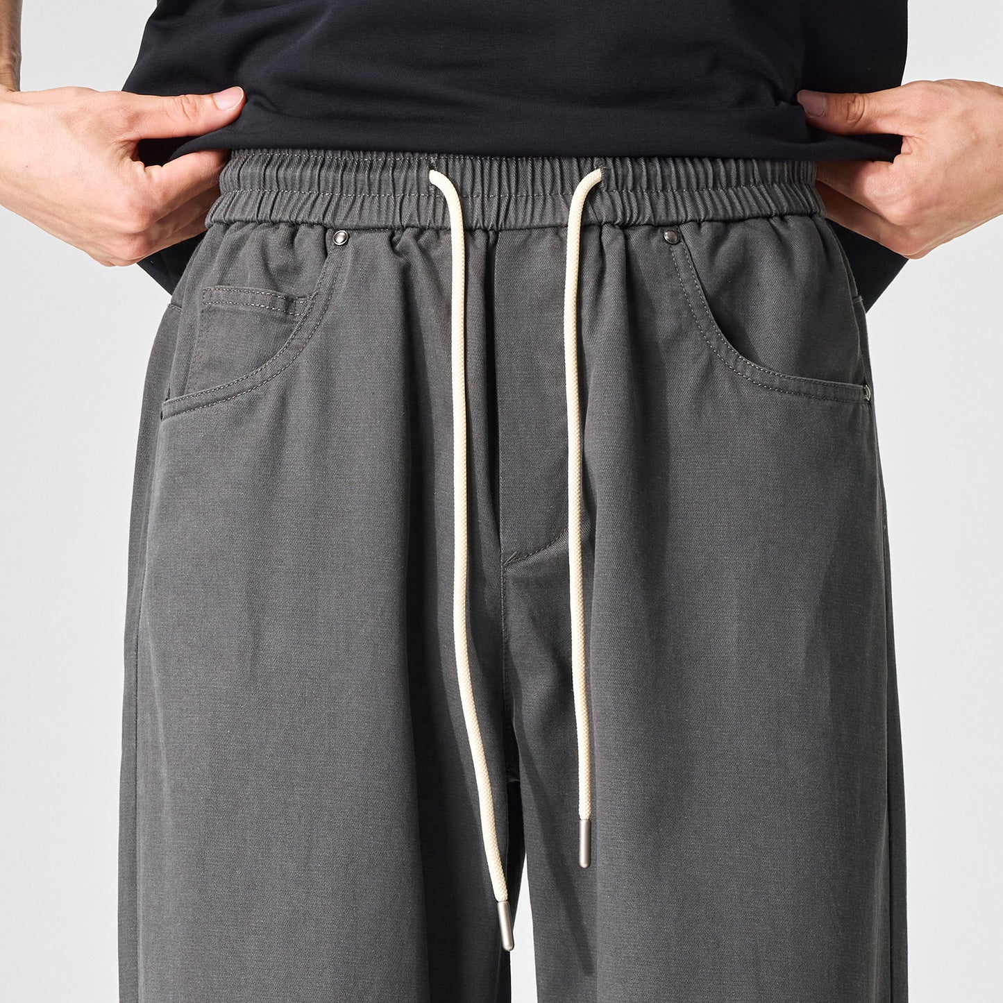 {{ Japanese Tencel Lyocell Loose Straight Cargo Pants – Cool Summer Slacks for Men – Japanese vintage | yamalin clothes | Yamalinclothes }}