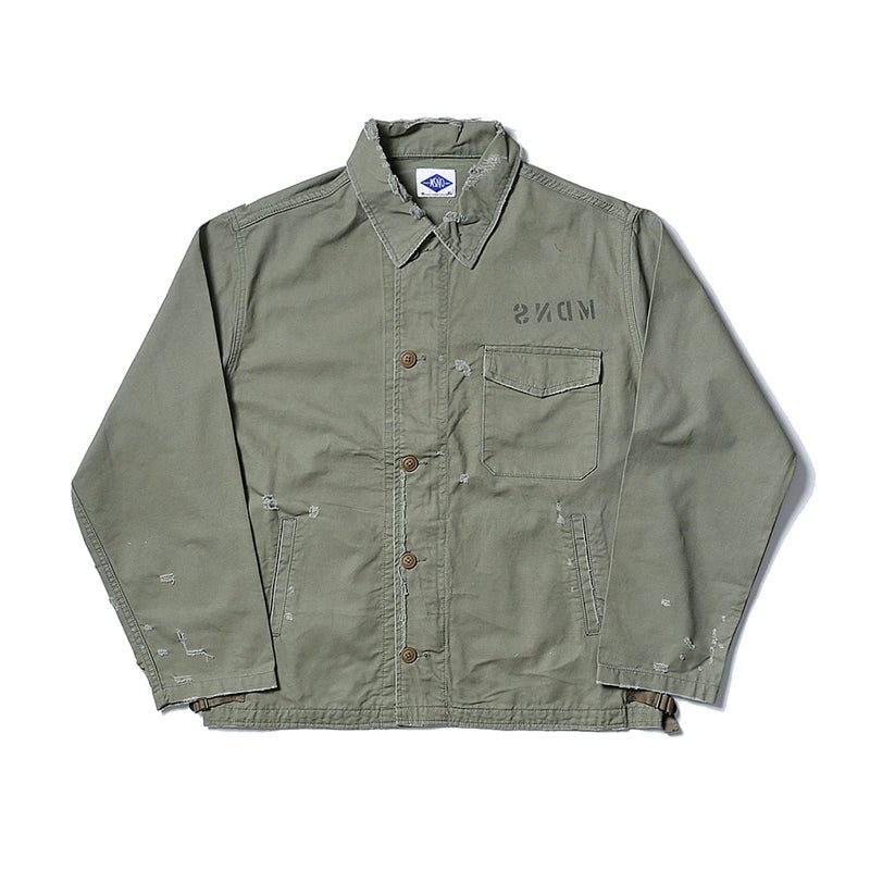 hole patch coat fashion brand washable harbor style tooling jacket