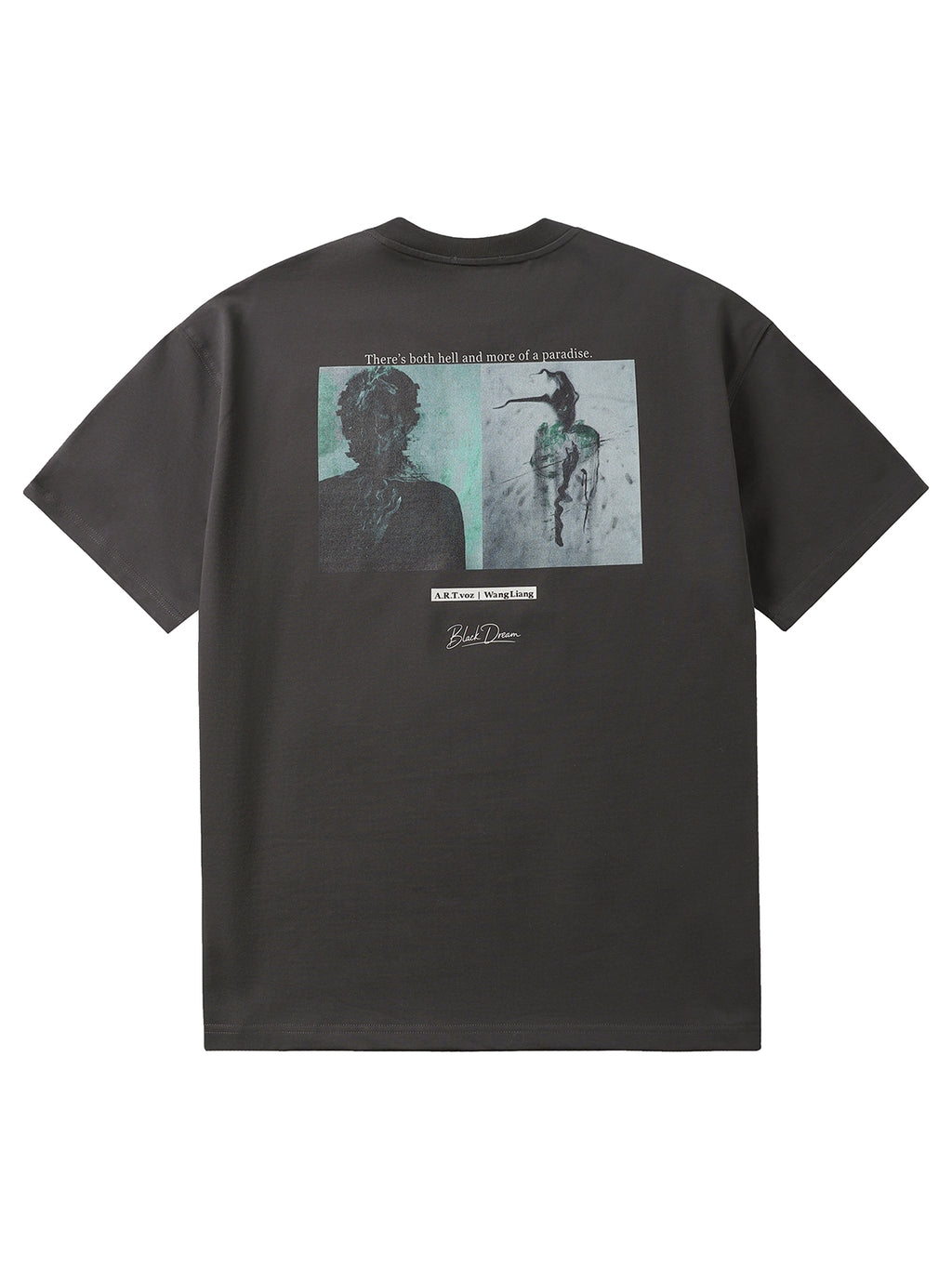 Artist joint limited edition short sleeve heavy round collar loose cool print T-shirt