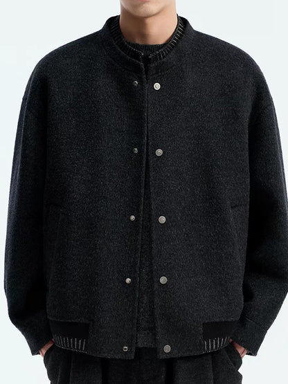 100% Wool Double-Faced Wool Jacket – Japanese Loose Unisex – Coats Jackets | japanese streetwear | vintage workwear | unisex | Yamalinclothes