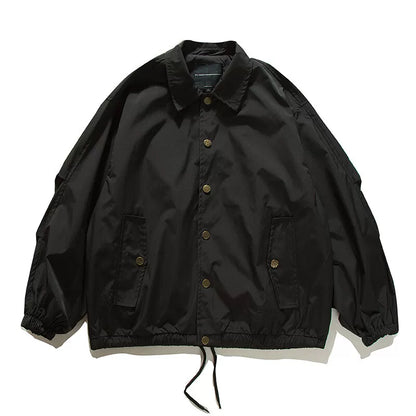 Coach Jacket – Snap Front & Drawstring Hem | Yamalinclothes