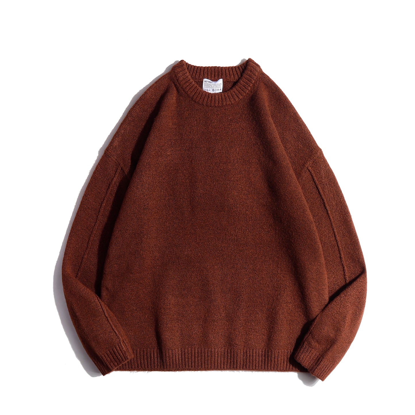 Japanese Vintage Knit Sweater – Unisex Collegiate Maillard