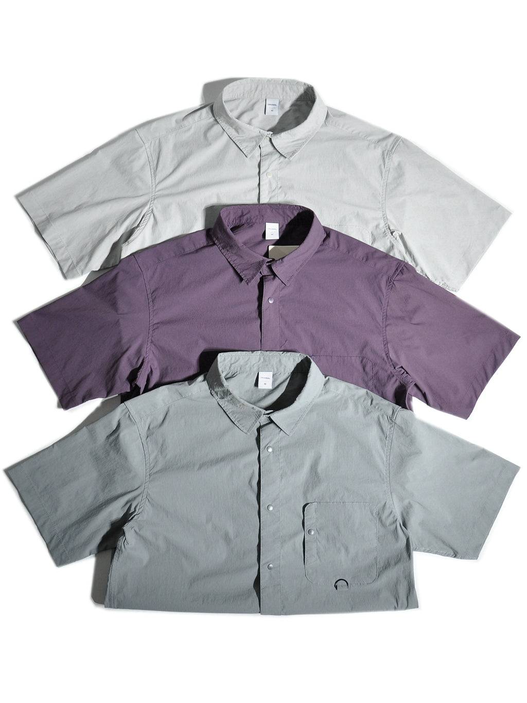 Summer thin quick-drying mountain outdoor functional wind pocket cargo short-sleeved shirt Japanese loose casual shirt men