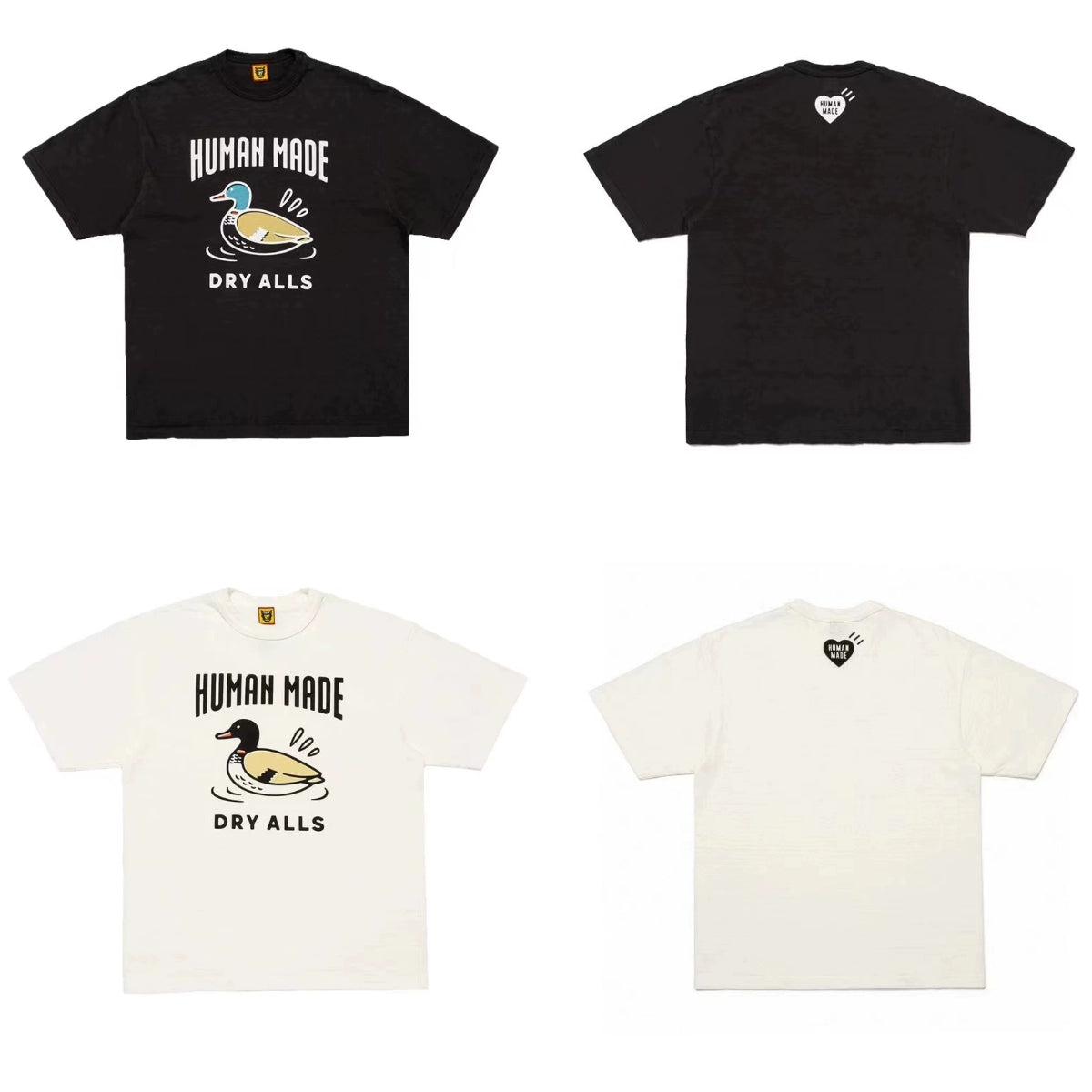 Japanese slub cotton summer animal cute print short-sleeved T-shirt weight 280g