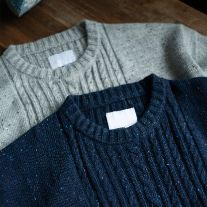 Autumn and winter retro clothing personality color cotton twist woven wool sweater pullover loose casual sweater men and women