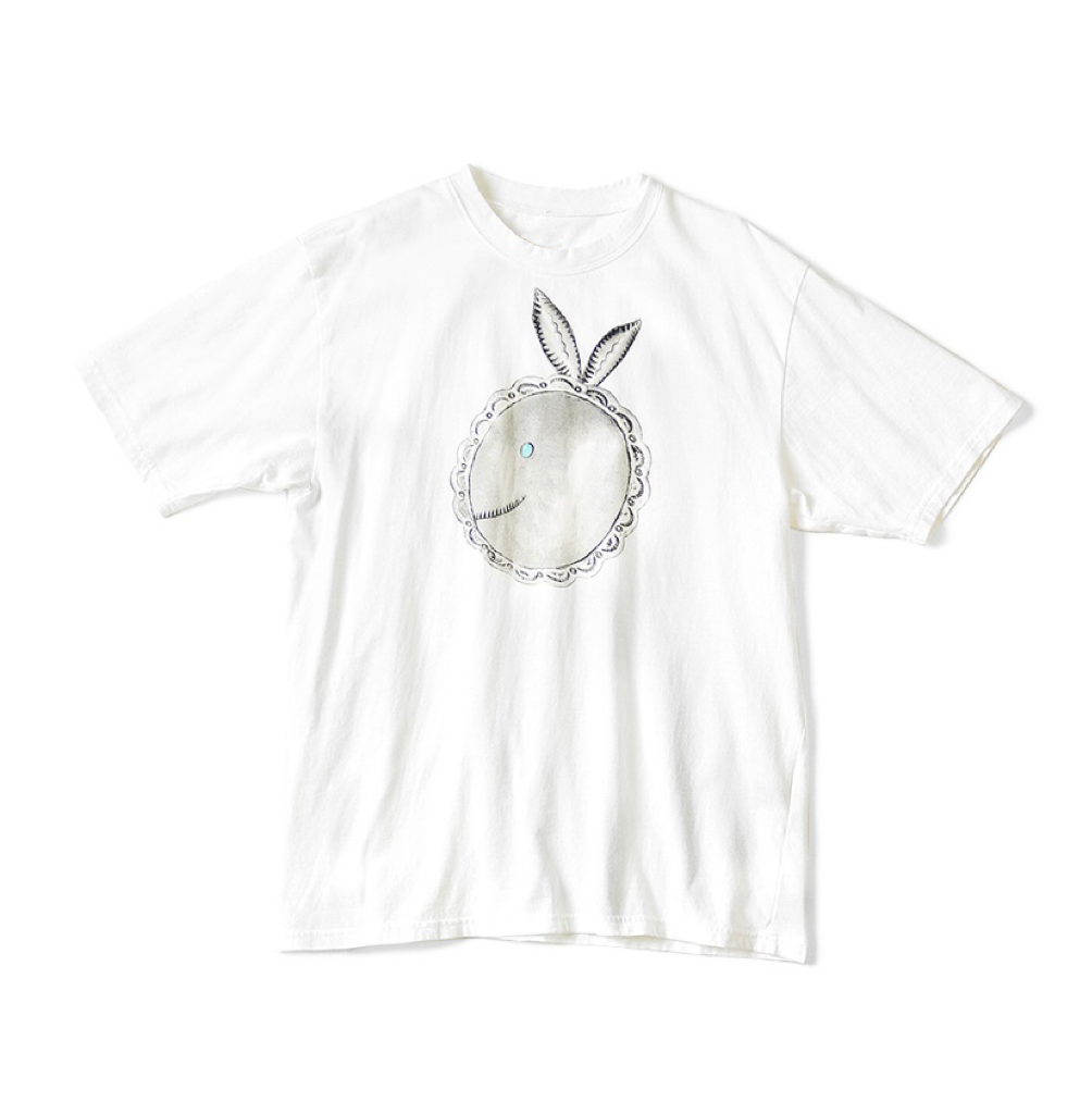 Japanese vintage rabbit print short-sleeved T-shirt for men and women
