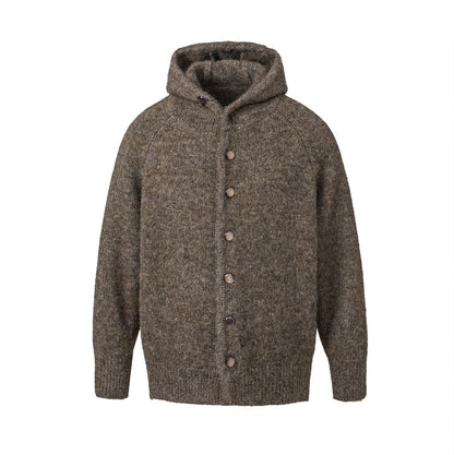 Vintage Hooded Knit Cardigan – Loose Unisex Lazy Style – Japanese vintage | yamalin clothes | Yamalinclothes