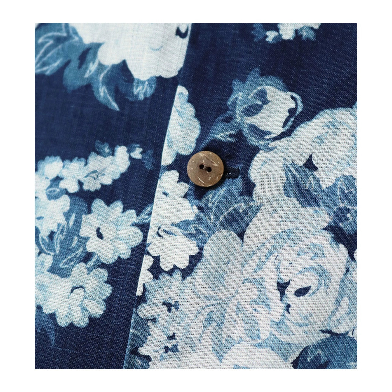 Japanese casual disconnect blue flower breasted loose long-sleeved shirt jacket