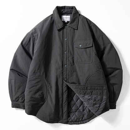 Quilted Lapel Jacket – Windproof Waterproof Oversized Unisex Cotton Padded Coat