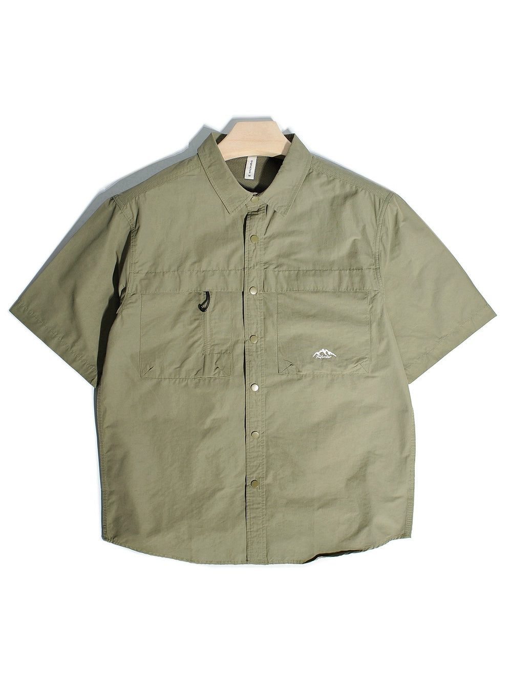 Mountain outdoor embroidery cargo shirt Hong Kong fan energy pocket Japanese loose casual sunscreen short-sleeved shirt jacket