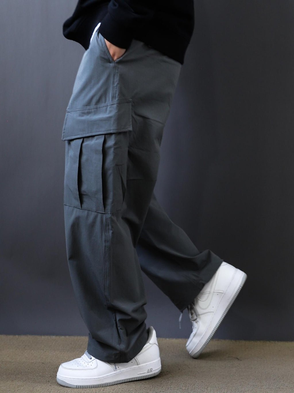 Fall Winter Water Repellent Straight 2024 Loose Casual Paratrooper Pants Quick Dry Stretch Multi Pocket Cargo Overalls Plus Size Outdoor