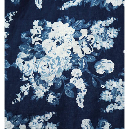 Japanese casual disconnect blue flower breasted loose long-sleeved shirt jacket