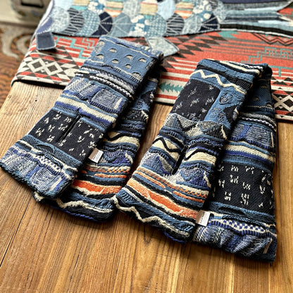 Japanese vintage vintage men's and women's old-fashioned knitted woolen textured down liner warm scarf scarf scarf