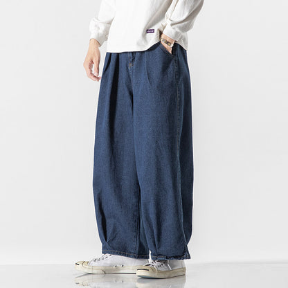 Vintage Wide Leg Jeans – Loose Fit Japanese Workwear Denim Pants for Men – Japanese vintage | yamalin clothes | Yamalinclothes