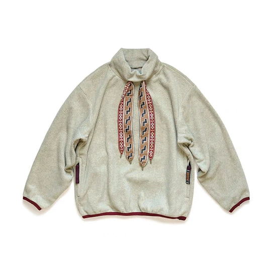 20AW Hirata Kazuhiro Japanese casual color streamer turtleneck fleece pullover sweater jacket