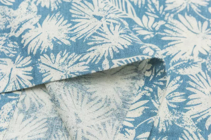 Japanese retro floral cotton and linen short-sleeved shirt men's summer Hong Kong style fashion brand beach casual floral shirt