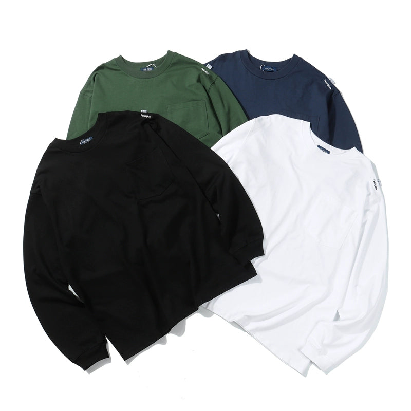 Japanese heavy long-sleeved T-shirt loose city boy