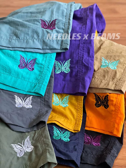 Butterfly embroidery day tide City boy nylon quick-drying beach shorts