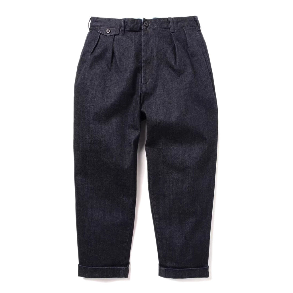 25SS Japanese retro denim primary color nine-point jeans for men loose casual tapered pants