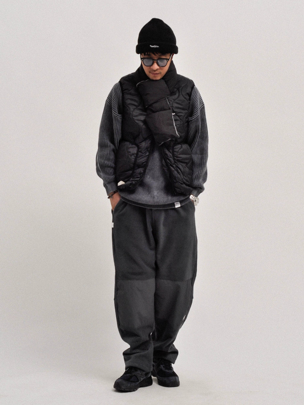 Quilting! Layering! In winter, Japanese lightweight outdoor liner cotton vest light and thin thermal vest jacket for men