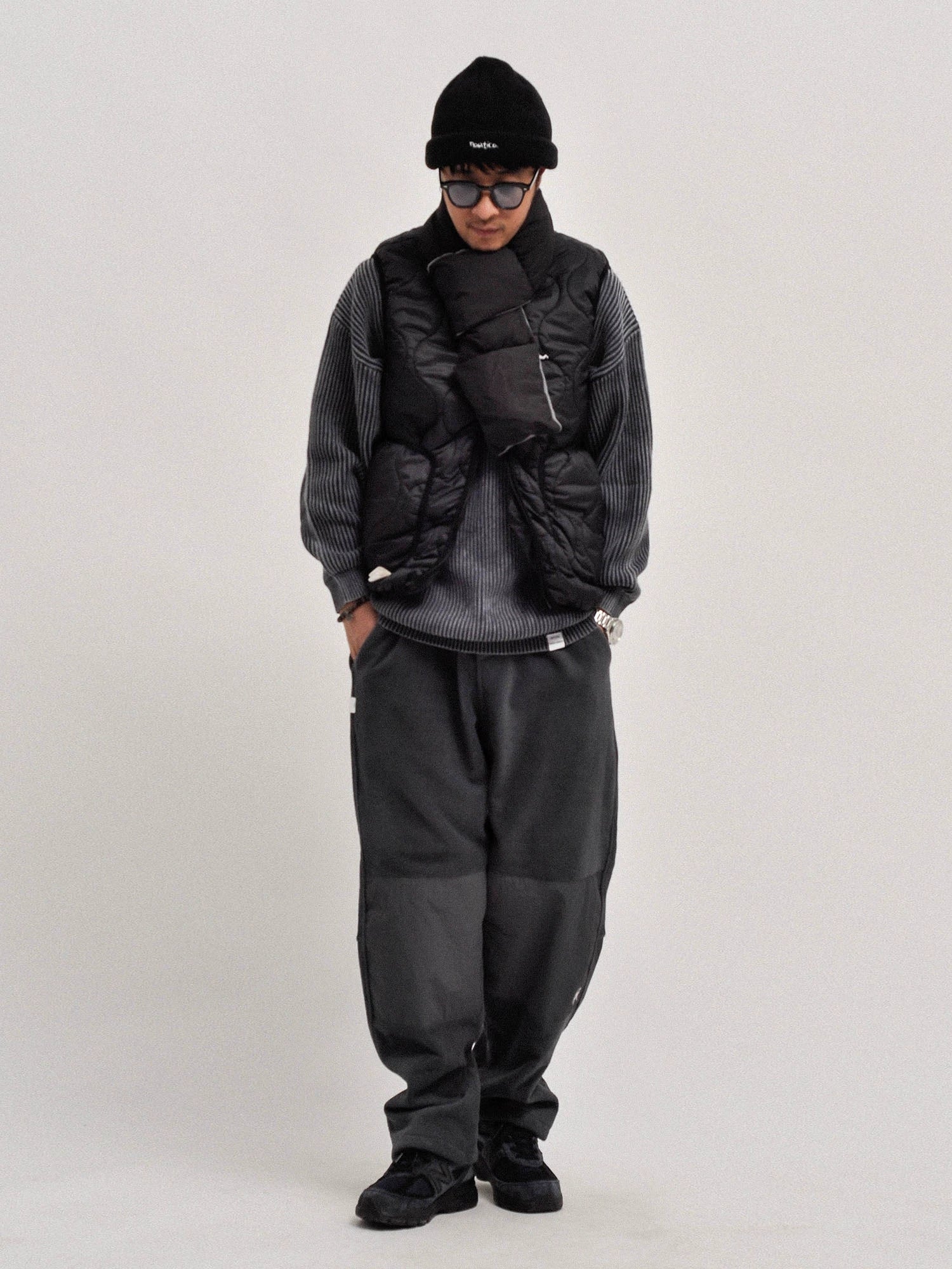 Quilting! Layering! In winter, Japanese lightweight outdoor liner cotton vest light and thin thermal vest jacket for men