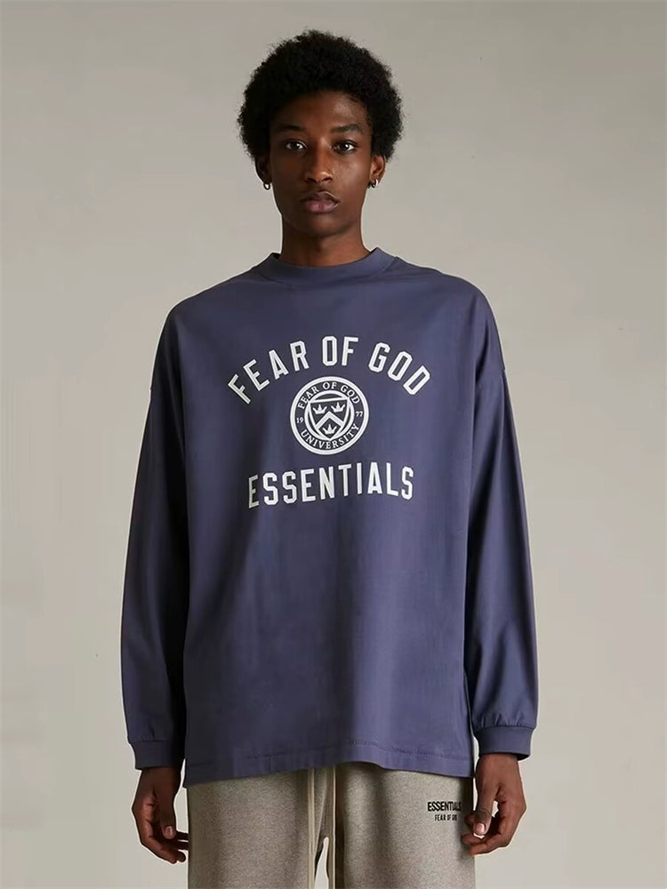 American fashion brand letter print long sleeve T-shirt for men and women loose base layer for men and women